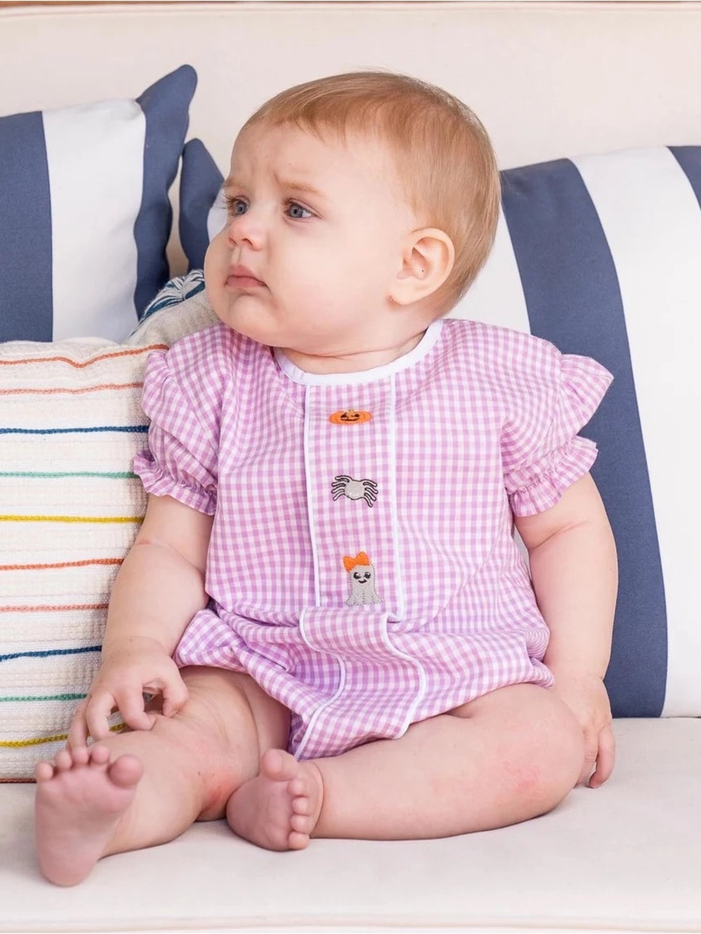 The Oaks Trixie Halloween Embroidered Trio Bubble - 9 months